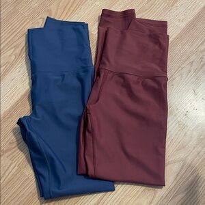 Aerie Blue and Burgundy Leggings Duo